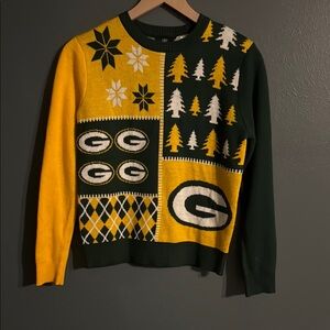 Green Bay Packers Themed Sweater - Green and Yellow